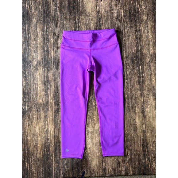 Athleta Women's Solid Purple Compression Leggings W/ Back Pocket Size XXS - Picture 1 of 5